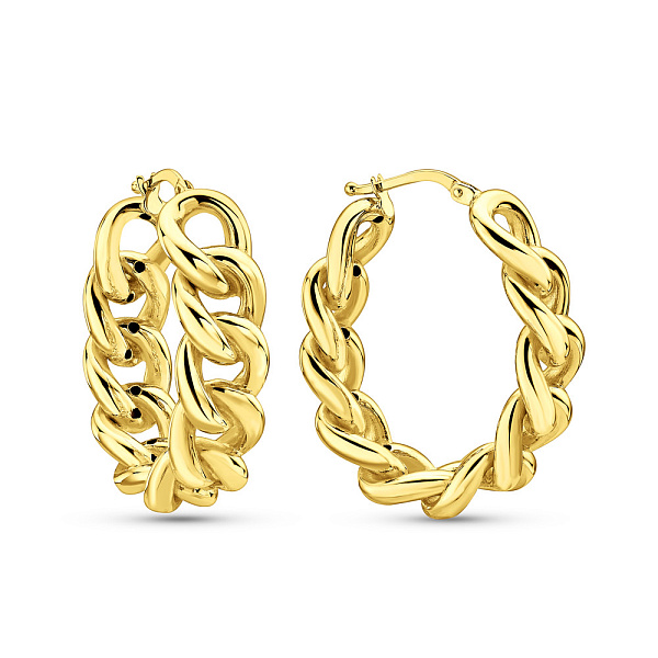 Серьги из желтого золота Звенья (арт. 1091630/30ж) – изображение 1