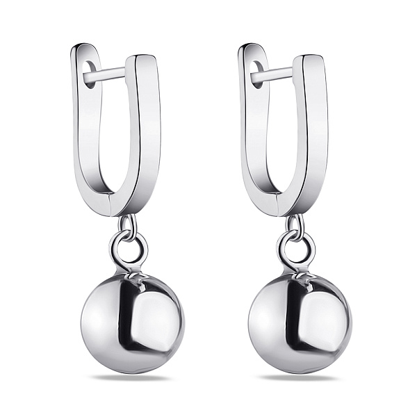 Серебряные серьги-подвески без камней (арт. 7502/080) – изображение 1