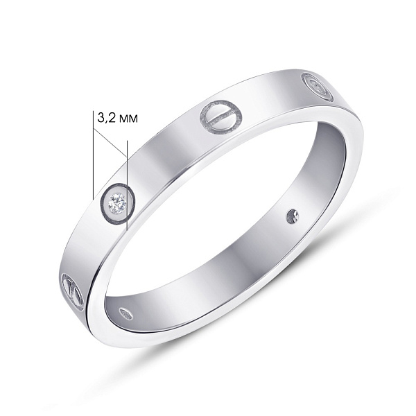 Серебряное кольцо с фианитами (арт. 7501/4406) – изображение 2
