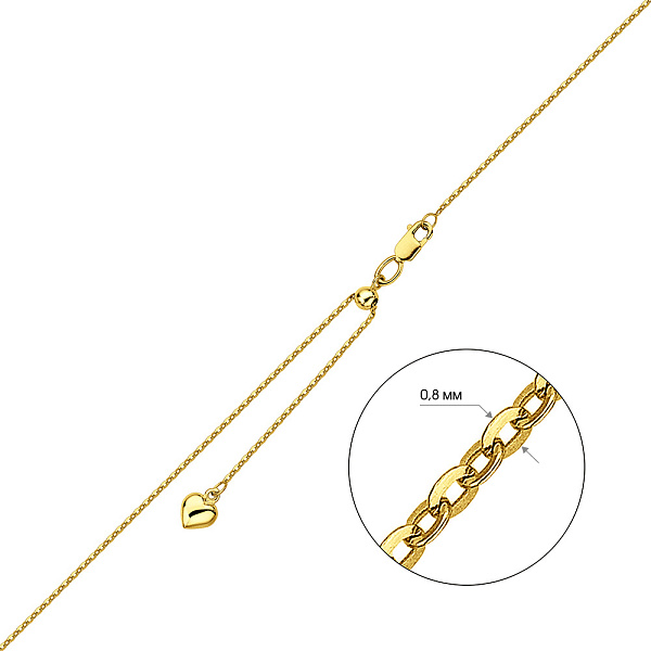 Ланцюжок з жовтого золота з регулюванням довжини (арт. ц300902жз) – зображення 4