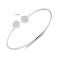 Серебряный жесткий браслет с фианитами (арт. 7509/5260) – изображение 3