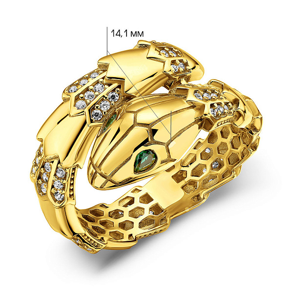 Золотое кольцо Змея (арт. 156056жз) – изображение 6