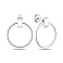 Серебряные серьги без камней (арт. 7518/7496) – изображение 1