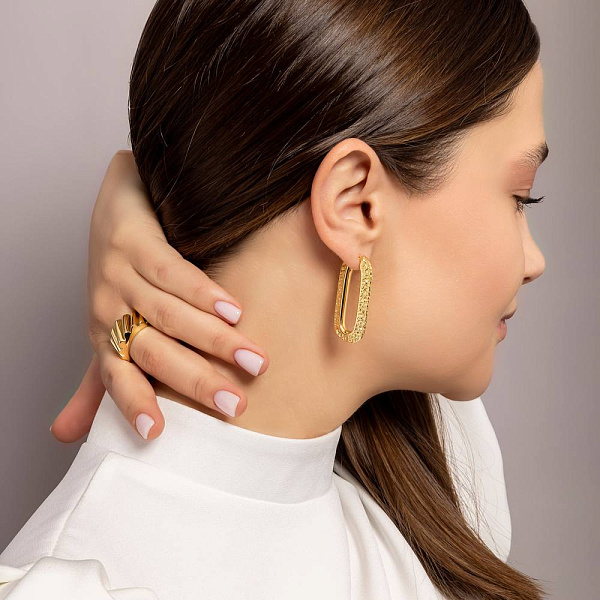 Серьги из желтого золота Francelli (арт. е1091843/40ж) – изображение 2