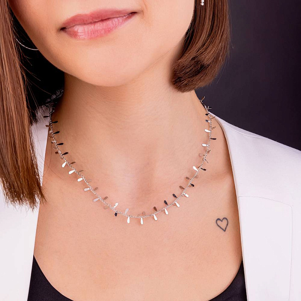 Колье из белого золота (арт. 352536б) – изображение 4