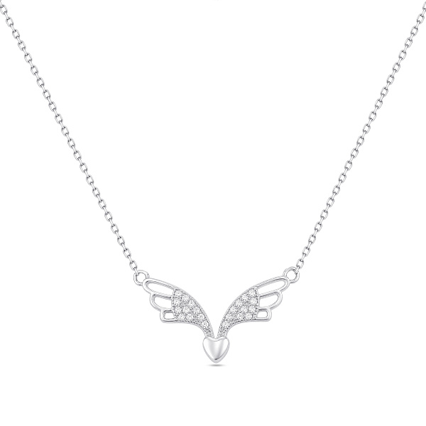 Серебряное колье с подвеской крылья (арт. 7507/2448) – изображение 1