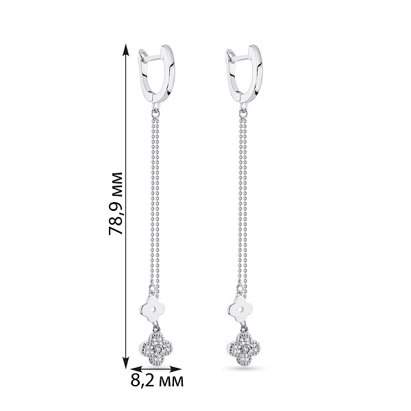 Длинные серебряные серьги-подвески (арт. 7502/4657) – изображение 2