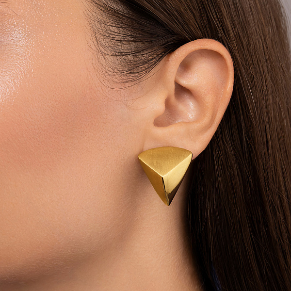 Золоті сережки Francelli без каменів (арт. е1091983жм) – зображення 2