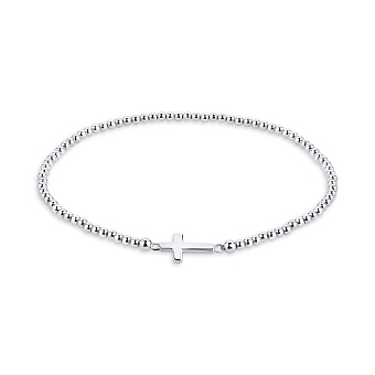 Браслет из серебра с крестом (арт. 7509/4217)