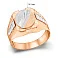 Печатка из красного и белого золота (арт. 180549кб) – изображение 4
