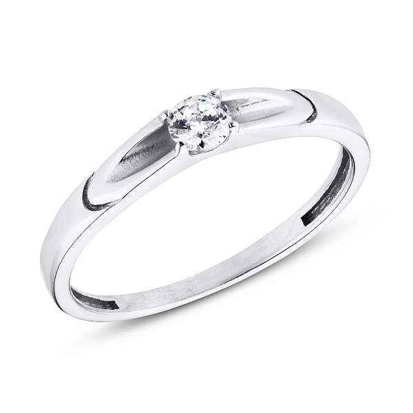 Серебряное кольцо с фианитом (арт. 7501/15013р) – изображение 1