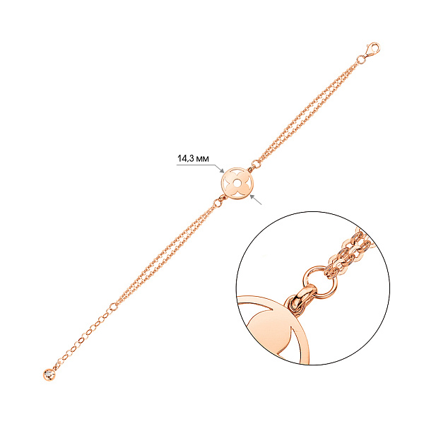 Золотой браслет Клевер (арт. 326750) – изображение 3