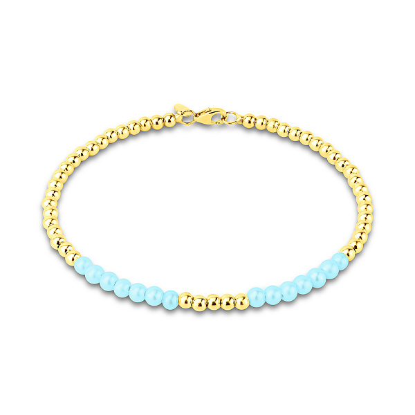 Золотой браслет с бирюзой (арт. 3261062жБ) – изображение 1