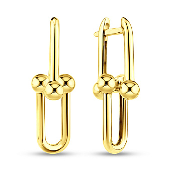 Серьги из желтого золота без камней (арт. 1091958/2ж)