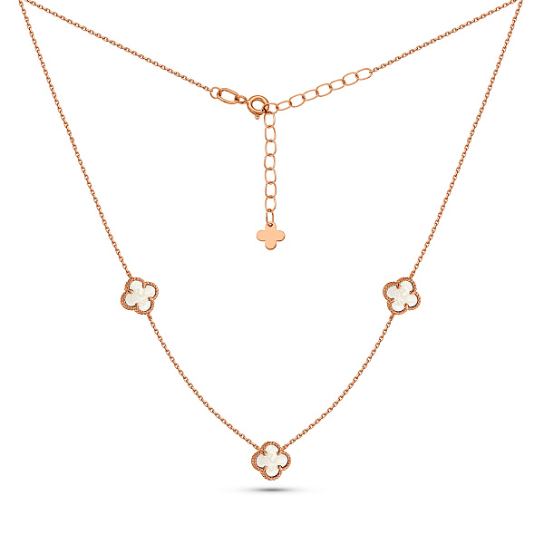 Золоте кольє Конюшина з перламутром (арт. 361494/7п) – зображення 2