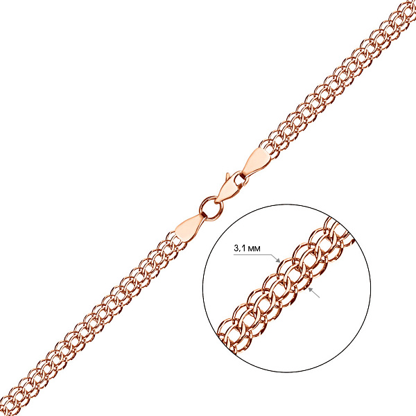 Золотий ланцюжок плетіння Пітон (арт. Ц305610) – зображення 5