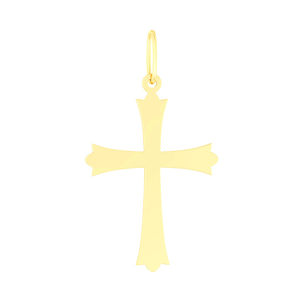 Золотий хрестик в жовтому кольорі металу (арт. 440812ж) – зображення 1