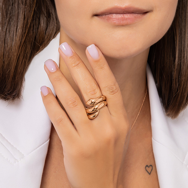 Золота каблучка Змія (арт. 156435) – зображення 3