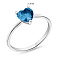 Серебряное кольцо Сердце с топазом (арт. 7501/618Плкп) – изображение 2