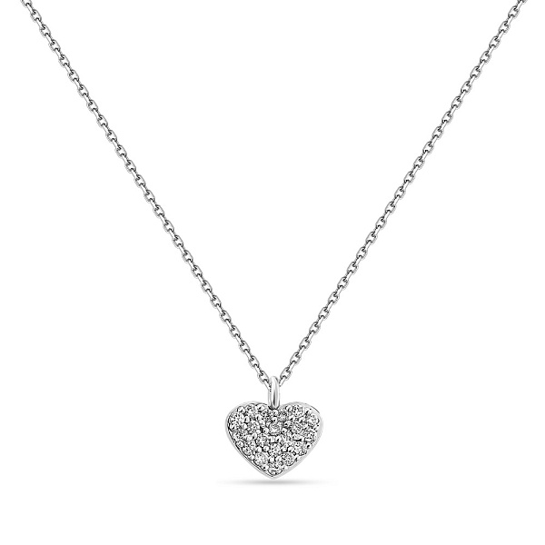 Золоте кольє Серце з діамантами (арт. Ц011479005б) – зображення 1