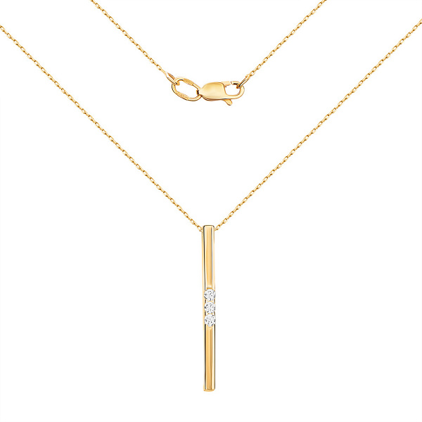 Кольє з жовтого золота з фіанітами (арт. 351286ж) – зображення 2