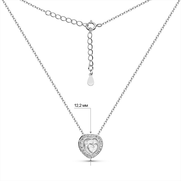 Серебряное колье с россыпью фианитов (арт. 7507/2293) – изображение 3