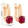 Дитячі золоті сережки з червоним фіанітом (арт. 110504к) – зображення 2