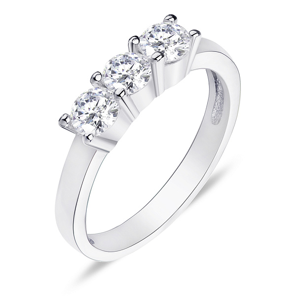 Серебряное кольцо с фианитами (арт. 7501/4161) – изображение 1