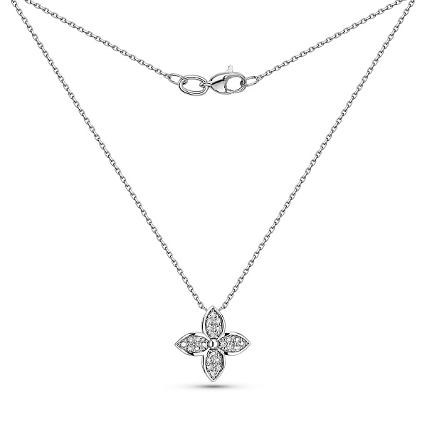 Золотое колье Цветок с бриллиантами (арт. 7192069202) – изображение 2