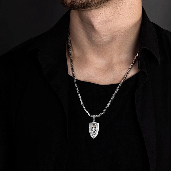 Кулон зі срібла Архангел Михаїл (арт. 7203/570пю) – зображення 2