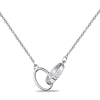 Серебряное колье с фианитом (арт. 7507/1914)