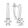 Серебряные серьги с фианитом (арт. 7502/10350) – изображение 1