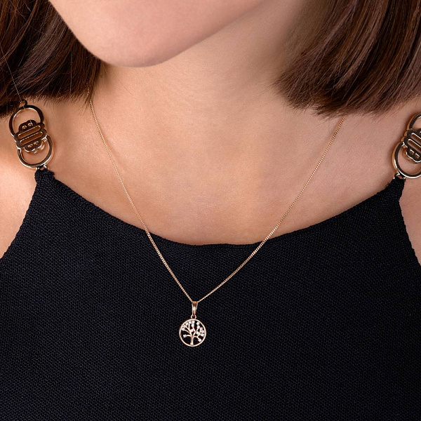 Золотий кулон Дерево життя з діамантами (арт. П011372005) – зображення 2