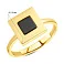 Золота каблучка «Квадрат» з оніксом (арт. 154754жо) – зображення 2