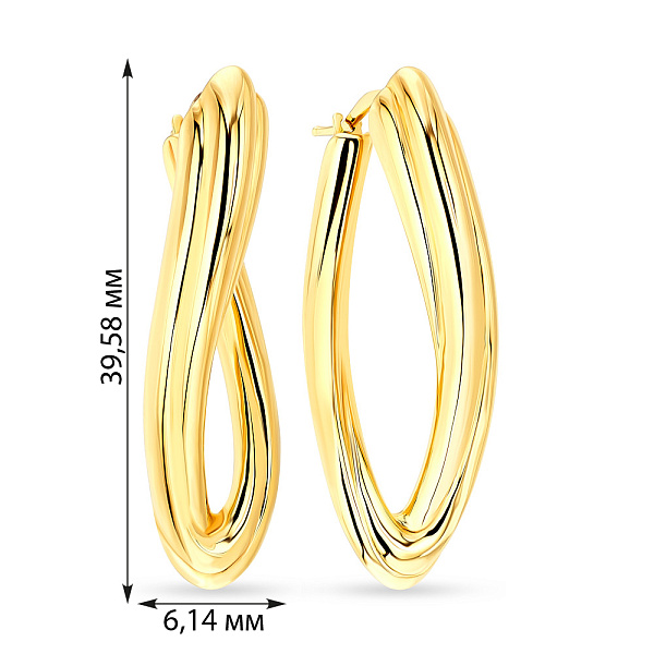 Серьги Francelli из желтого золота (арт. е108248/35ж) – изображение 3