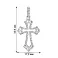 Крестик из белого золота с бриллиантами (арт. П341675050б) – изображение 4