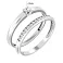 Двойное кольцо из белого золота с бриллиантами (арт. К011212015б) – изображение 2