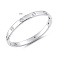 Серебряный жесткий браслет с фианитами (арт. 7509/3031/6) – изображение 3
