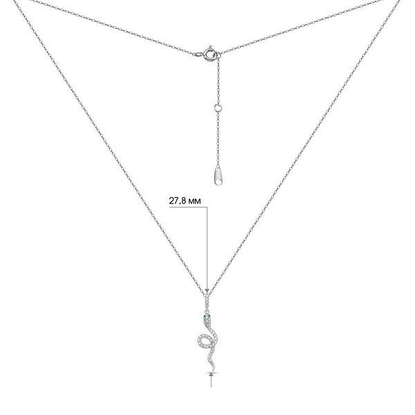 Серебряное колье Змея с альпинитами (арт. 7507/2351аз) – изображение 3