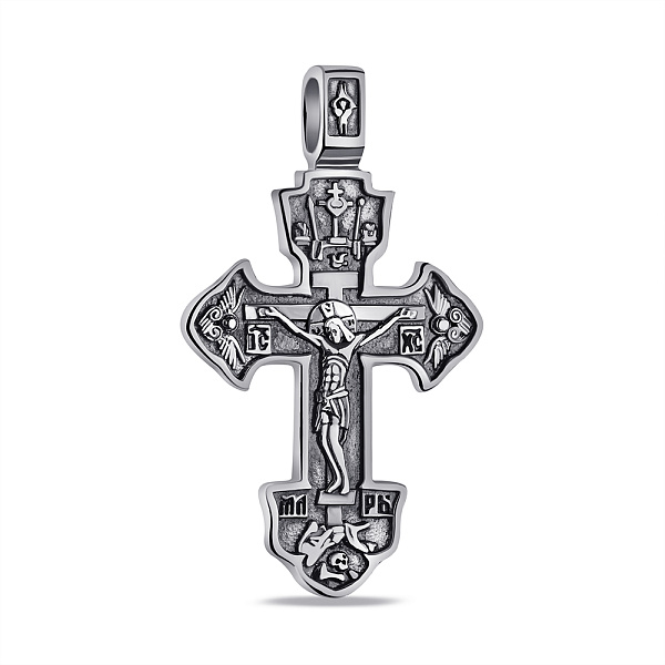 Серебряный крестик с чернением (арт. 7904/256пю) – изображение 1