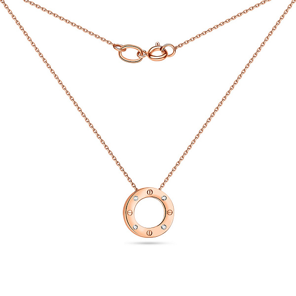 Колье золотое с фианитом (арт. 351470) – изображение 2