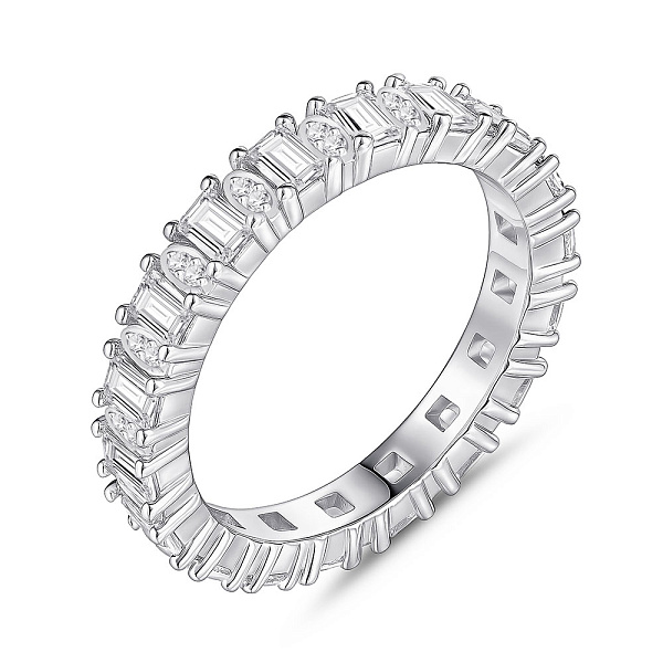 Серебряное кольцо с дорожкой из фианитов (арт. 7501/8253) – изображение 1