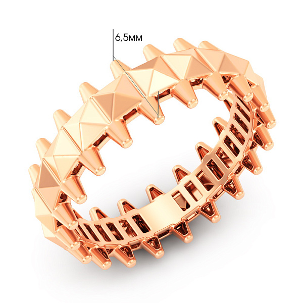 Каблучка з червоного золота (арт. 1401099) – зображення 5