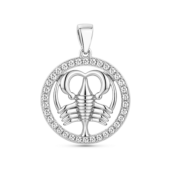 Серебряная подвеска скорпиона с фианитами (арт. 7503/4702ск) – изображение 1
