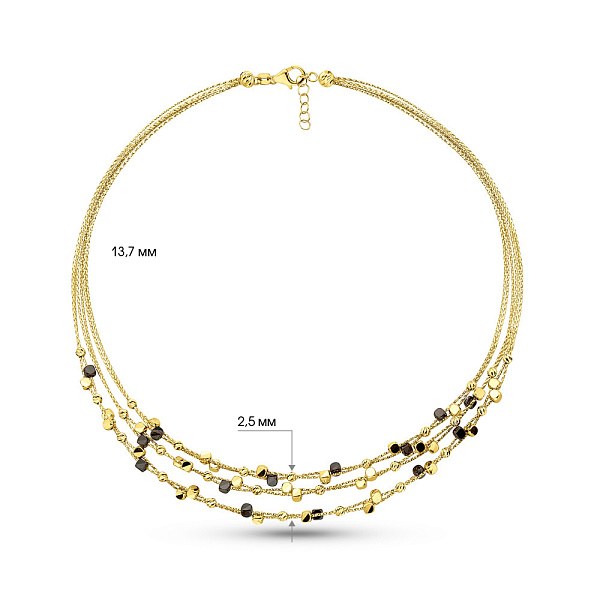 Колье из желтого золота Francelli (арт. 352868жч) – изображение 8