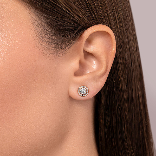 Золоті сережки пусети з діамантами (арт. Т011683020) – зображення 3