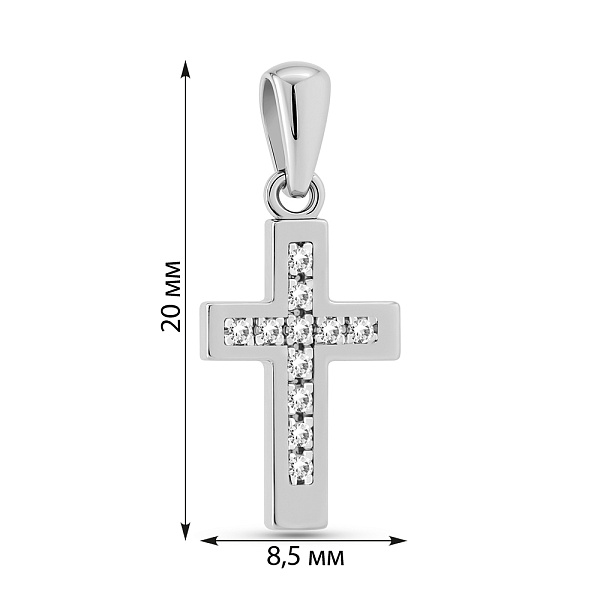 Золотой крестик с бриллиантами (арт. П011082005б) – изображение 2