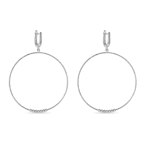 Сережки из белого золота (арт. 107869/50б) – изображение 1