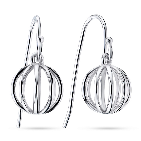 Срібні сережки з підвісною частиною (арт. 7502/3190) – зображення 1
