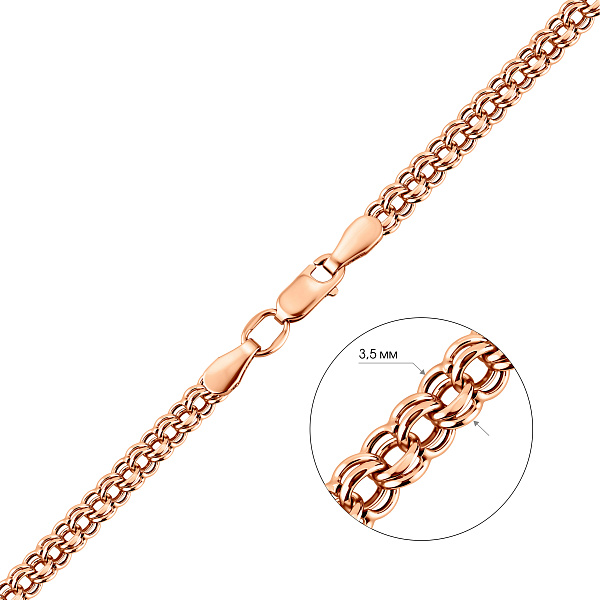 Золотая цепочка плетения Бисмарк (арт. 3003-072) – изображение 3